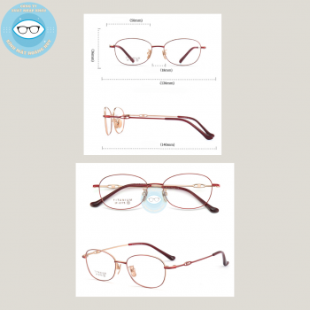 Gọng kính kim loại mã 6175